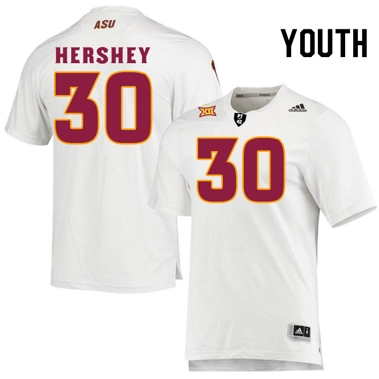 Youth #30 Ian Hershey Arizona State Sun Devils College Football Jerseys Stitched-White